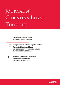 The Journal of Christian Legal Thought - Summer 2013